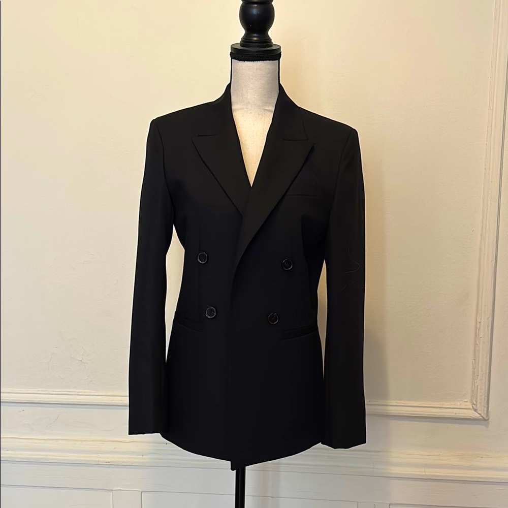 NWT MASSIMO DUTTI Black wool women’s blazer size 6